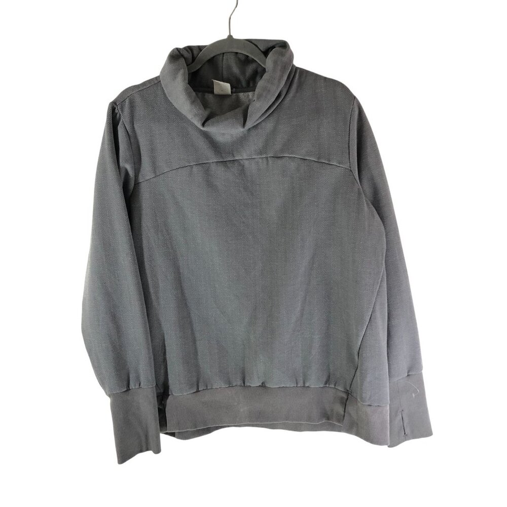 Avia Womens Grey Pullover Cowl Neck Sweatshirt Size L